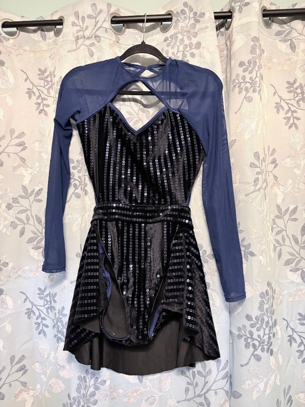 Dance Costume - Adult Medium - Black and Blue Bodice and skirt